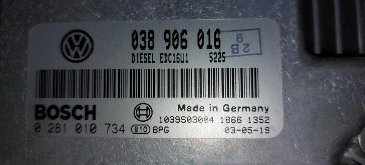 038 906 016 motorcomputer Volkswagen Transporter T5, Auto-onderdelen, Motor en Toebehoren, Gebruikt, Volkswagen, Ophalen of Verzenden