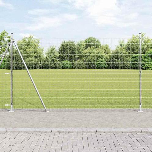 vidaXL Euro Fencing met 7 flenspalen 1,6 x 10 m van, Tuin en Terras, Tuinhekken en Hekwerk, Nieuw, Verzenden