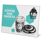 Menuhouder L-standaard A4 Liggend, Verzenden