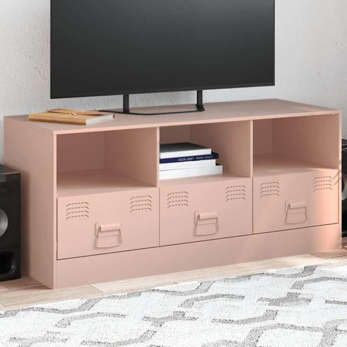vidaXL Tv-meubel 99x39x44 cm staal roze, Huis en Inrichting, Kasten |Televisiemeubels, Nieuw, Verzenden