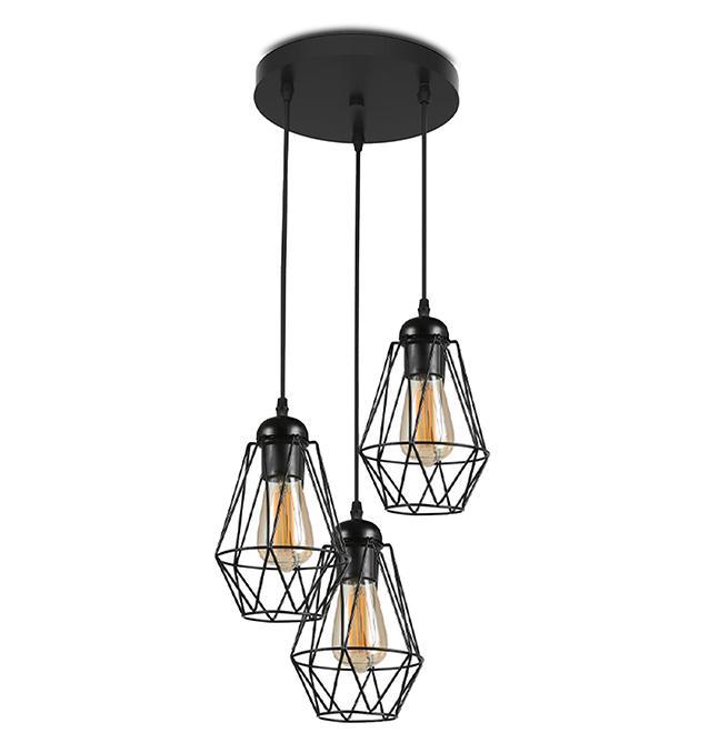Moderne Hanglamp Zwart 3 x 4 Watt Dimbaar, Maison & Meubles, Lampes | Suspensions, Envoi