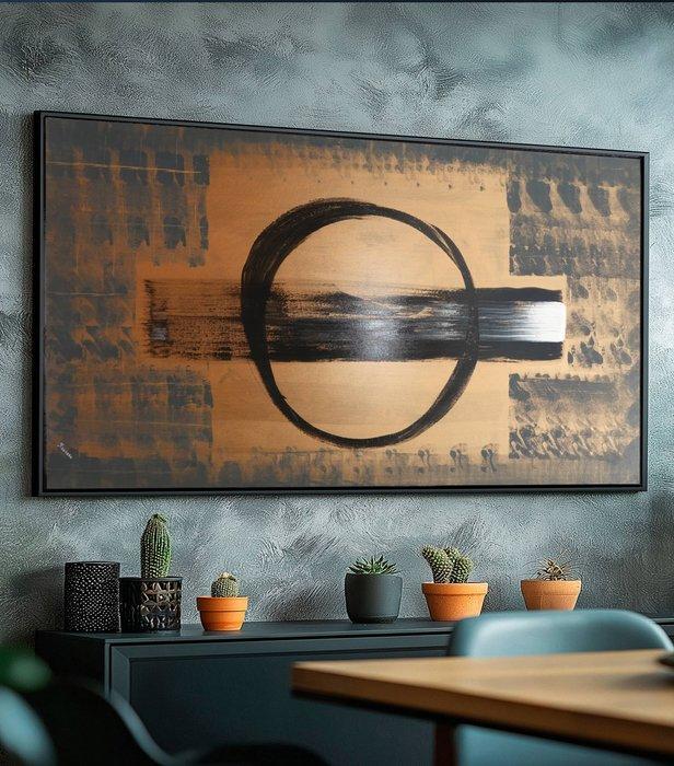 Ksavera - Bronze Abstract A1368 - painting on XXL canvas, Antiek en Kunst, Kunst | Schilderijen | Modern