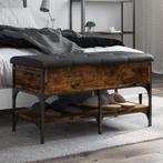vidaXL Schoenenbank 82x42x45 cm bewerkt hout gerookt, Verzenden, Nieuw