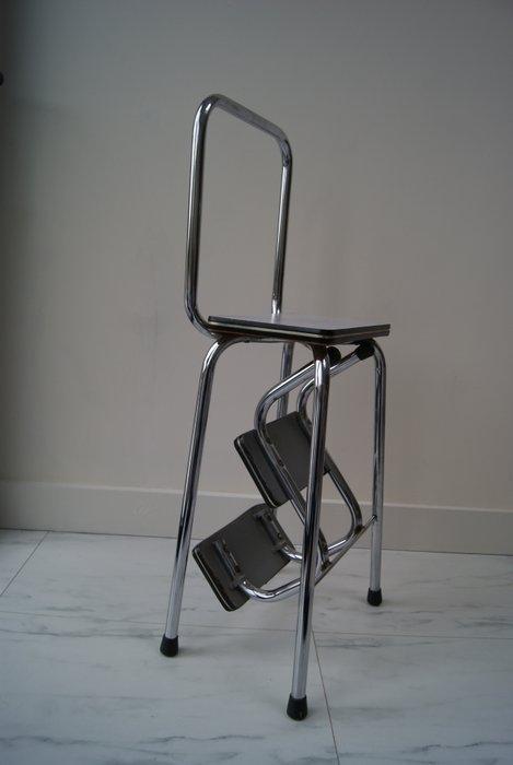 Keukentrapje - Hout, Metaal, formica, Antiquités & Art, Art | Objets design