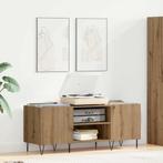 vidaXL Platenkast met plank met opslag Artisan Eiken 121 x, Verzenden, Nieuw