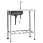 Spoelbak met Kraan | Retour Deal | Mobiele Foodtruck | 40%, Huis en Inrichting, Keuken | Keukenelementen, Verzenden, Nieuw, 50 tot 100 cm