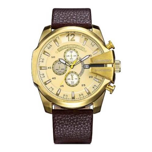 Vintage Militair Horloge voor Heren - Leren Bandje Kwarts, Handtassen en Accessoires, Smartwatches, Nieuw, Verzenden
