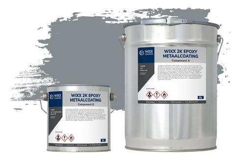 Wixx 2K Epoxy Metaalcoating RAL 7046 | Telegrijs 2 5L, Doe-het-zelf en Bouw, Verf, Beits en Lak, Nieuw, Verzenden