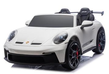 Kinderauto PORSCHE GT3 wit,2 zitter, Mp4, leder, eva, FM, BT beschikbaar voor biedingen