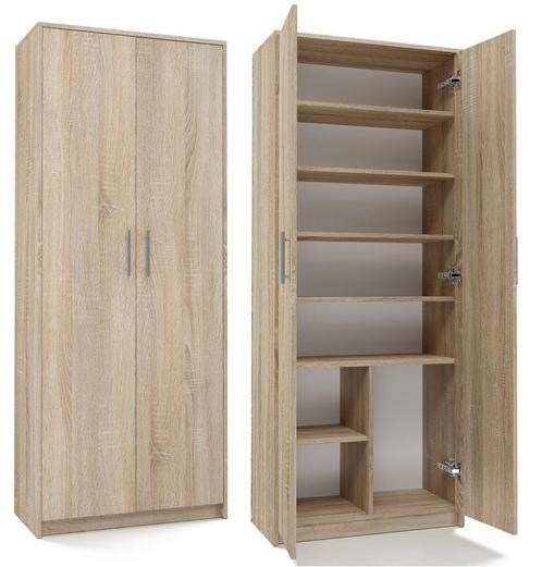 Kantoorkast-Kledingkast Sonoma (Kledingkasten, Slaapkamer), Huis en Inrichting, Kasten | Kleerkasten, 25 tot 50 cm, Nieuw, Overige houtsoorten