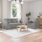 vidaXL bank / zetel 2 pcs Lichtgrijs, Verzenden, Nieuw