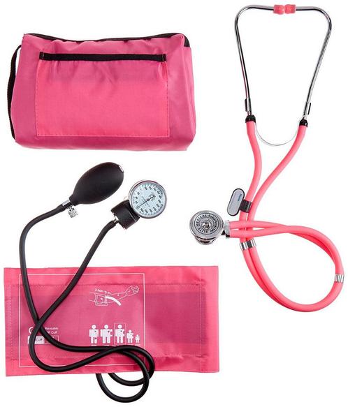 Handmatige bloeddrukmeter multifunctioneel set ST-A056-ROZE, Divers, Matériel Infirmier, Envoi