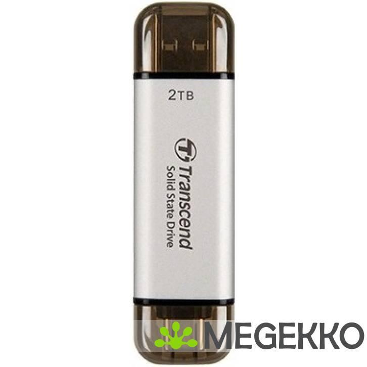 Transcend TS2TESD310C 2TB USB-C/USB-A, Computers en Software, Harde schijven, Nieuw, Verzenden