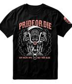 PRiDE or Die T-Shirt Keep on Rolling Zwart, Pride or Die, Verzenden, Zwart, Vechtsport