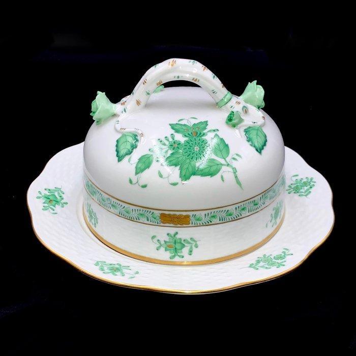 Herend - Exquisite Butter Dish with Applied Roses (19 cm) -, Antiek en Kunst, Antiek | Meubels | Tafels