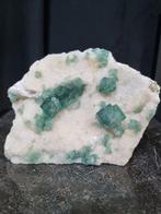 XXL High Quality Green Fluorite on quartz - Hoogte: 110 mm -