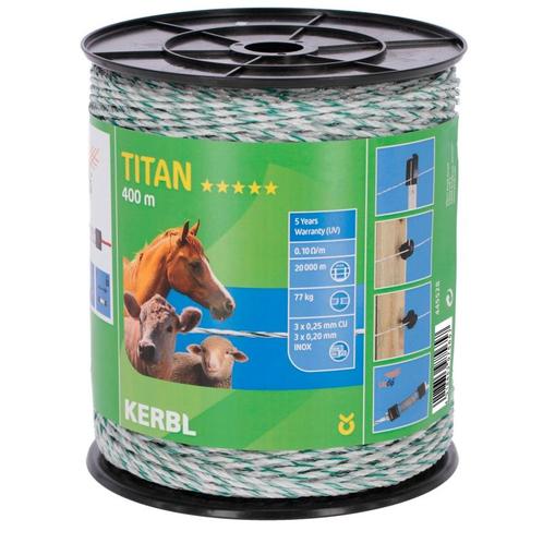 Titan line cordon 3mm 6 fils 0.25mm bobine 400m blanc/vert -, Tuin en Terras, Tuinhekken en Hekwerk