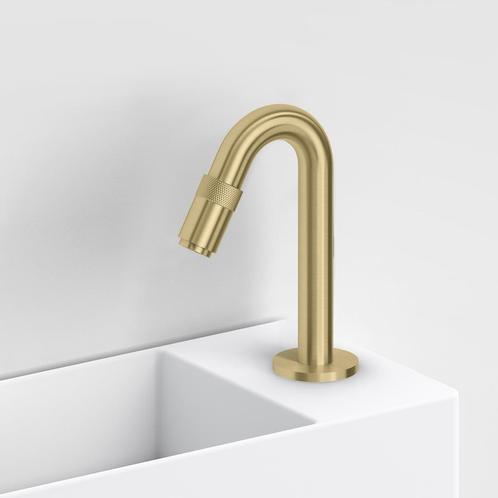 Fonteinkraan Clou Freddo 9 Geborsteld Goud PVD, Doe-het-zelf en Bouw, Sanitair, Kraan, Nieuw, Ophalen of Verzenden