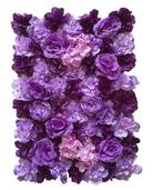 Flowerwall flower wall 40*60cm. 12 paars/lilatinten rozen en
