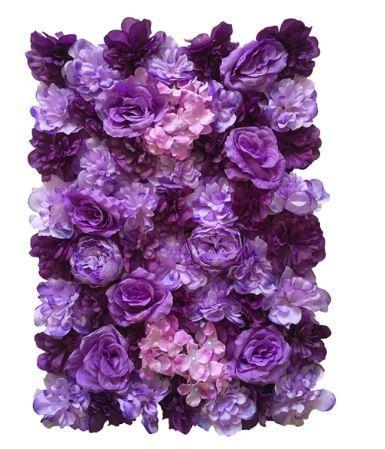 Flowerwall flower wall 40*60cm. 12 paars/lilatinten rozen en, Hobby en Vrije tijd, Knutselen, Nieuw