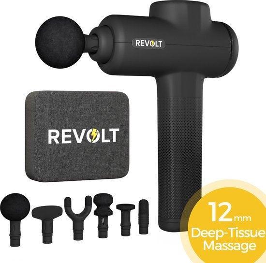 2dekans | Revolt® Luxe Massage Gun - Extra Sterk - Voor, Sport en Fitness, Massageproducten, Ophalen of Verzenden