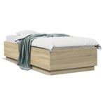vidaXL Cadre de lit chêne sonoma 100x200 cm bois, Maison & Meubles, Chambre à coucher | Lits, Neuf, Verzenden