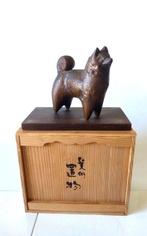 Okimono, Bronzen hond okimono (beeldje) (1) - Brons - Japan