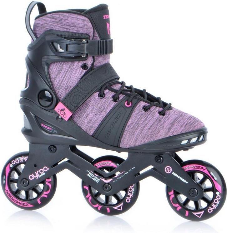 Tempish Ayroo 3x90 Dames Skeelers maat 40 - Zwart/Roze, Kinderen en Baby's, Speelgoed | Overig, Zo goed als nieuw, Verzenden