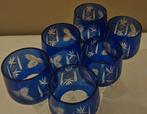 bohemia crystal - Drinkservies - luxe blu cobalte likeur, Antiek en Kunst