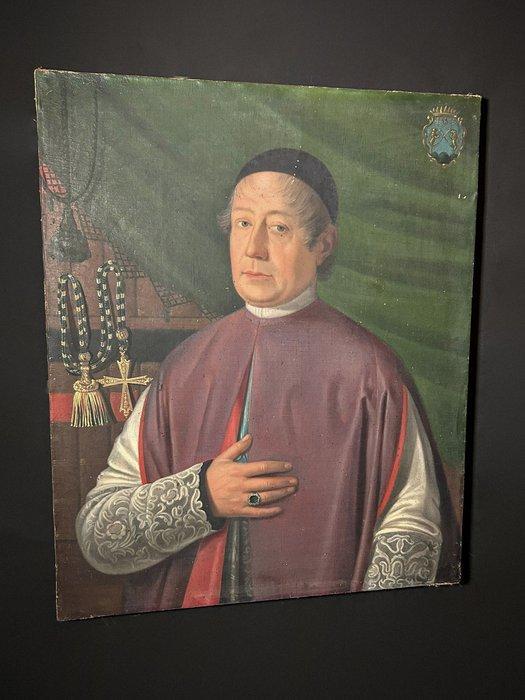 Scuola Italiana (XVIII-XIX) - Ritratto di Prelato, Antiek en Kunst, Kunst | Schilderijen | Klassiek