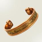 Koperen/messing gezondheids-klemarmband Om Namah Shivaya met, Ophalen of Verzenden