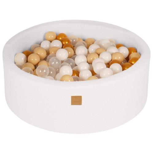 Ballenbak met 200 Goud/Beige/Wit/Transparante ballen,90x30cm, Kinderen en Baby's, Speelgoed | Overig, Verzenden