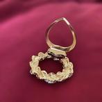 Swarovski - Clip pour foulard doré en forme de couronne de