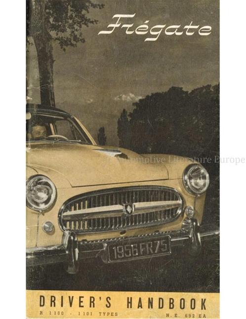 1955 RENAULT FREGATE INSTRUCTIEBOEKJE ENGELS, Auto diversen, Handleidingen en Instructieboekjes