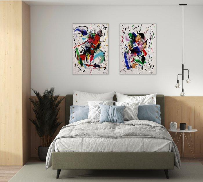Omar Agrebi - • Noumeno • (Coppia di opere, Mushroom + Il, Antiek en Kunst, Kunst | Schilderijen | Modern