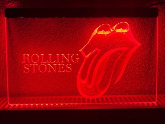 Rolling stones neon bord lamp LED verlichting lichtbak #1, Huis en Inrichting, Lampen | Overige, Nieuw, Verzenden