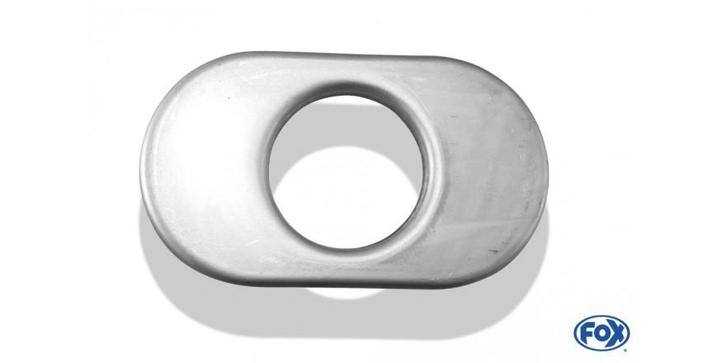 FOX Opzetdeksel voor uitlaat plat ovaal 135x80mm - gat: 50mm, Auto-onderdelen, Uitlaatsystemen, Nieuw, Verzenden