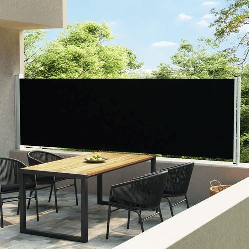 vidaXL Tuinscherm uittrekbaar 140x600 cm zwart, Jardin & Terrasse, Parasols, Envoi