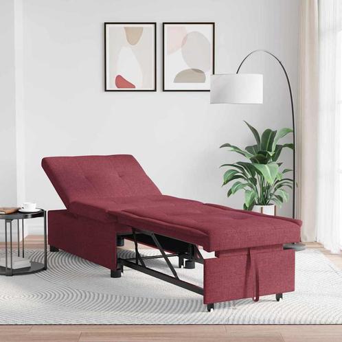 vidaXL Slaapbank Rood 194 x 67 x 37 cm Stof, Huis en Inrichting, Zetels | Zetels, Nieuw, Verzenden