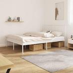 vidaXL Bedframe met hoofdbord metaal wit 140x200 cm, Huis en Inrichting, Slaapkamer | Bedden, Verzenden, Nieuw