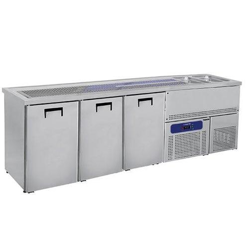 Bierkoeler RVS | 3 Deurs | Met 2 Spoelbakken Rechts | 230V, Zakelijke goederen, Horeca | Keukenapparatuur, Nieuw in verpakking