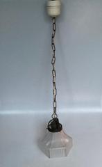 Lamp ornament (2) - Messing, Geperst glas - Art-deco, Antiek en Kunst