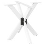 vidaXL Eettafelpoot spider vorm 85x85x(72-73) cm staal wit, Huis en Inrichting, Verzenden, Nieuw