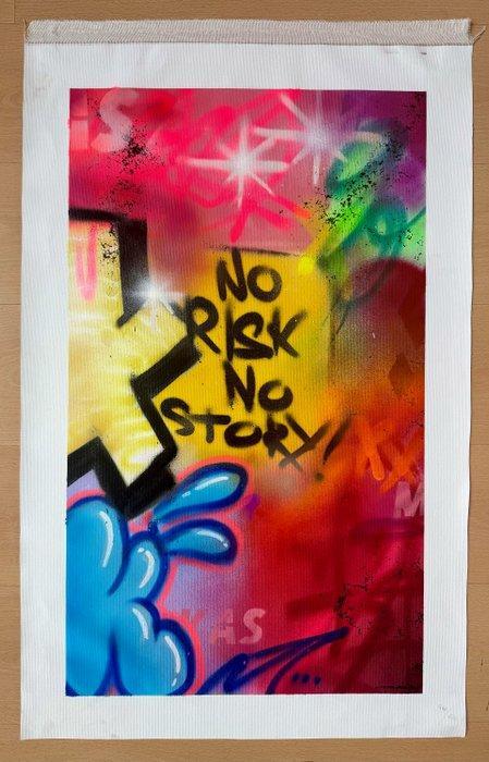 MrKas (1980) - No Risk No Story, Antiek en Kunst, Kunst | Schilderijen | Modern