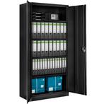 tectake Archiefkast Blain met 5 planken 40x80x180cm - zwart, Huis en Inrichting, Verzenden, Nieuw