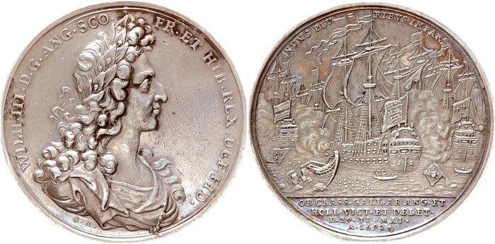 Royaume-Uni. William and Mary 1688-1694.. Silbermedaille, Postzegels en Munten, Munten en Bankbiljetten | Toebehoren