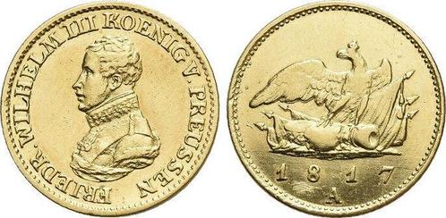Goud-1/2 Friedrichsdor 1817 A Brandenburg-Preussen Prui..., Timbres & Monnaies, Monnaies & Billets de banque | Accessoires, Envoi