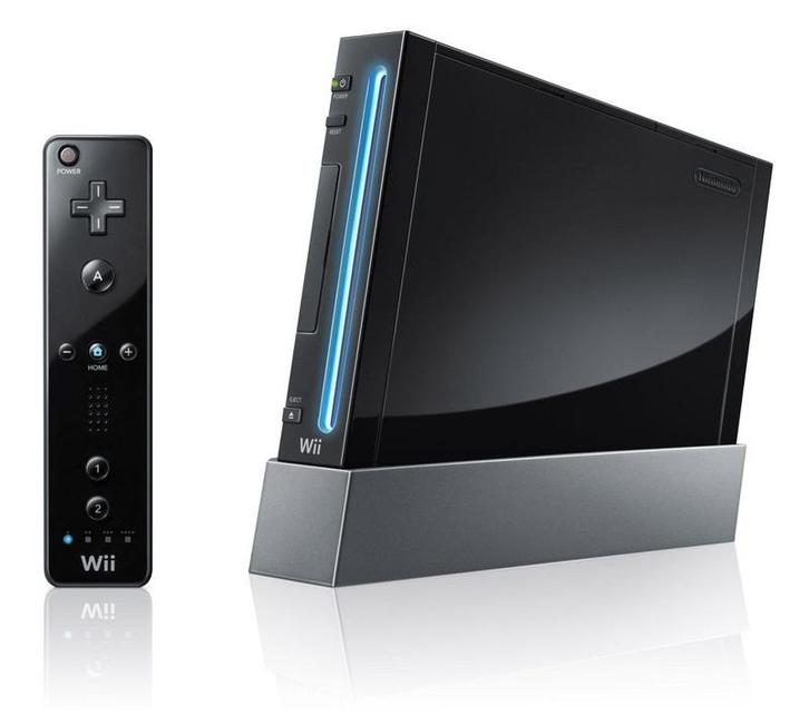 Nintendo Wii Zwart-Standaard (Wii) Gebruikt, Games en Spelcomputers, Spelcomputers | Nintendo Wii, Ophalen of Verzenden