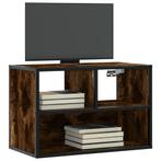vidaXL Tv-meubel 60x31x39,5cm bewerkt hout metaal gerookt, Huis en Inrichting, Kasten |Televisiemeubels, Verzenden, Nieuw
