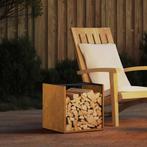 vidaXL Brandhoutrek 40x40x40 cm weervast staal, Tuin en Terras, Brandhout, Verzenden